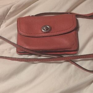 Coach coral  Leather Crossbody Bag